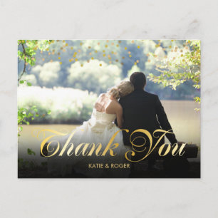 Personalisiertes Foto Gold Konfetti Schriftart Dan Postkarte
