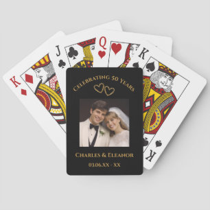 Personalisiertes Foto Goldene Hochzeit 50. Jubiläu Spielkarten
