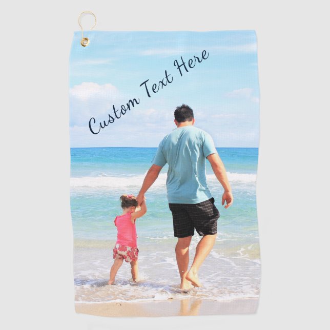 Personalisiertes Foto Golf Handtuch und individuel (Vorderseite)