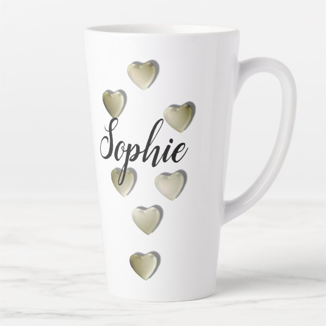 Personalisiertes Foto Große Latte-Tasse Milchtasse (Rechts)