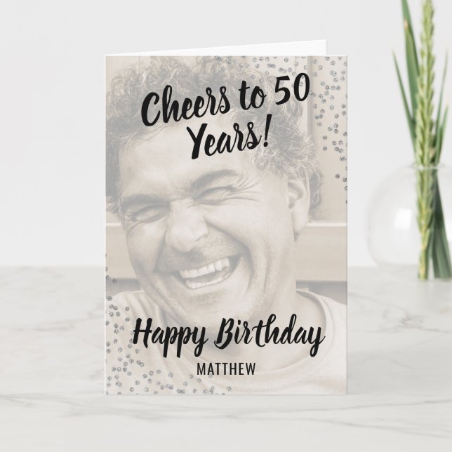 Personalisiertes Foto Happy Birthday Karte (Vorderseite)