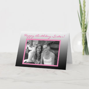 Personalisiertes Foto Happy Birthday Sister Karte