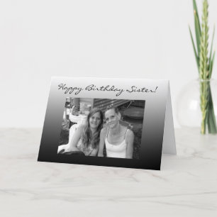 Personalisiertes Foto Happy Birthday Sister Karte