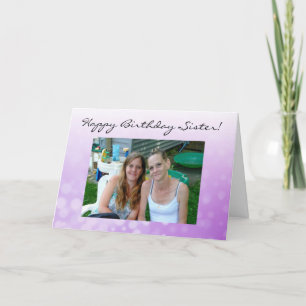 Personalisiertes Foto Happy Birthday Sister Karte