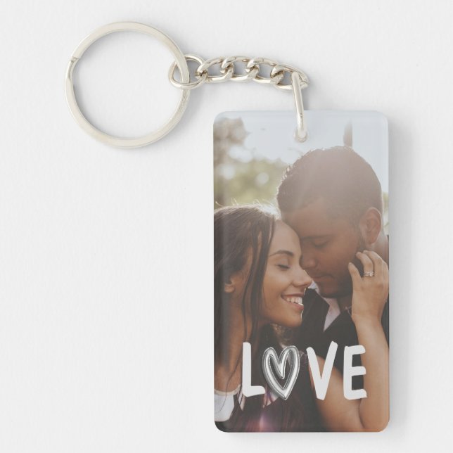 Personalisiertes Foto Herzliche LIEBE Schlüsselanhänger (Vorderseite)