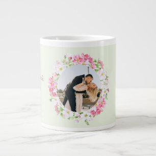 Personalisiertes Foto Hochzeitstag Bräune maßgesch Jumbo-Tasse