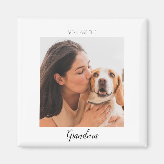 Personalisiertes Foto Hunde Oma Mutter Magnet (Vorne)