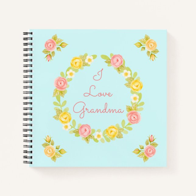 Personalisiertes Foto I Liebe Oma Sketchbook Notizbuch (Vorderseite)