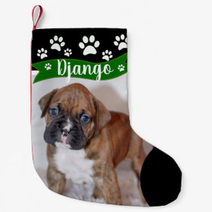 Personalisiertes Foto Ihr Hund Weihnachten Strümp Kleiner Weihnachtsstrumpf