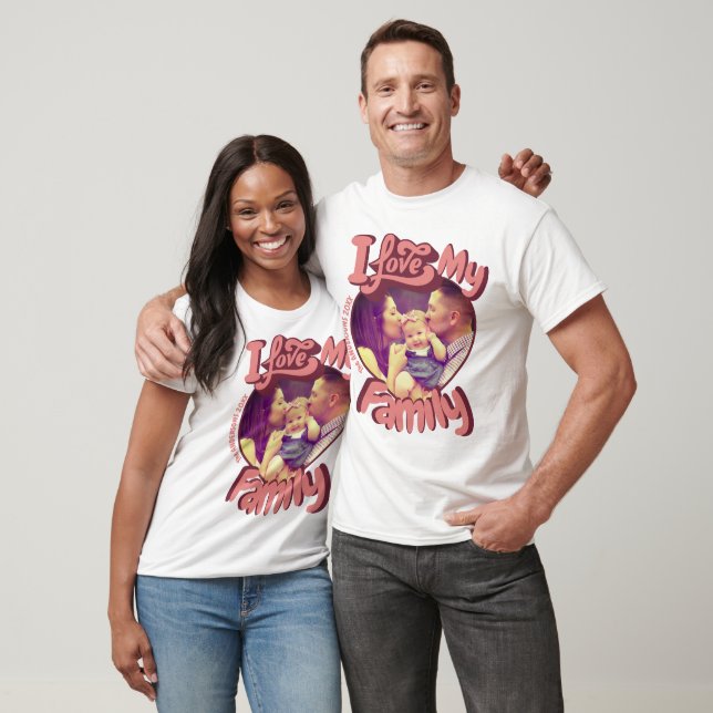 Personalisiertes Foto in Herzform I Liebe meines T T-Shirt (Unisex)
