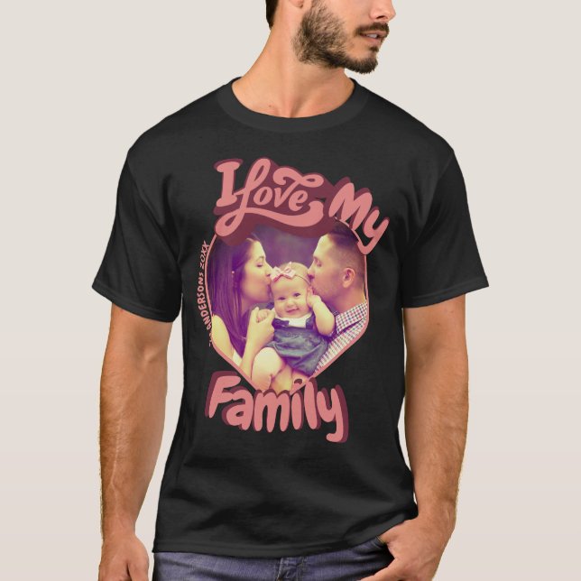 Personalisiertes Foto in Herzform I Liebe meines T T-Shirt (Vorderseite)