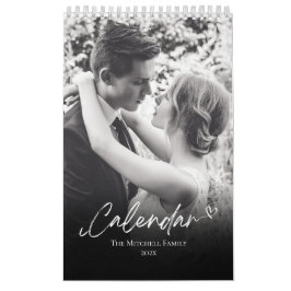 Personalisiertes Foto in Schwarz/Weiß - Neues Jahr Kalender