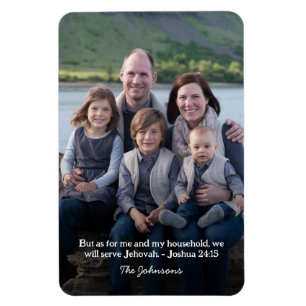 Personalisiertes Foto Joshua 24:15 Magnet
