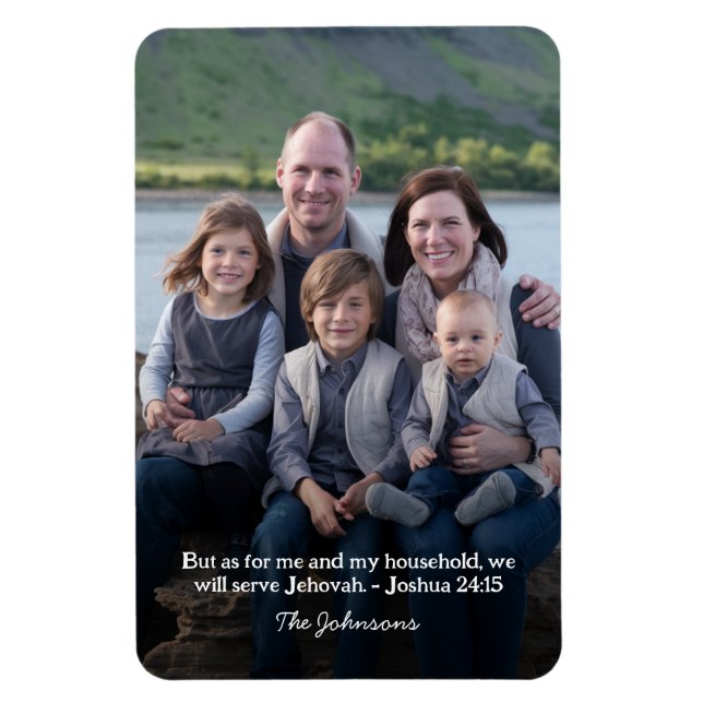Personalisiertes Foto Joshua 24:15 Magnet (Vertikal)