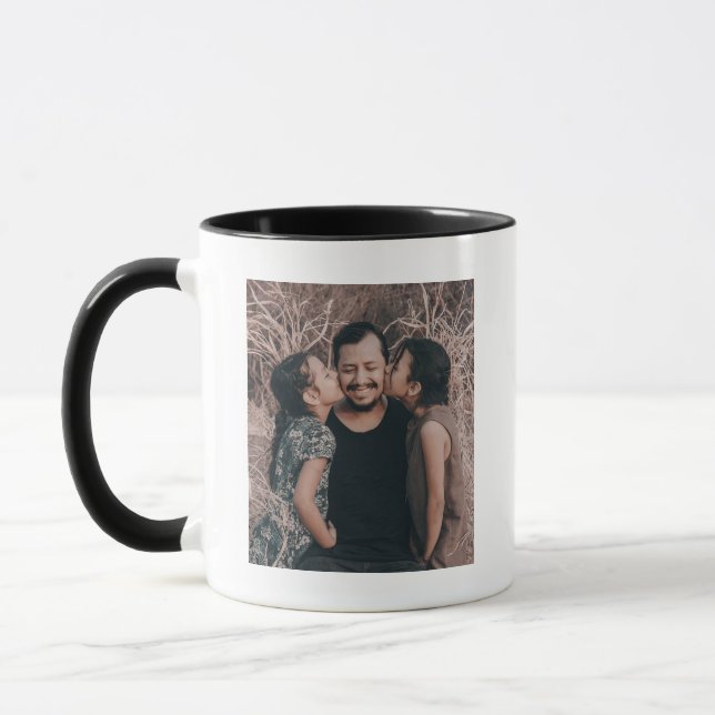Personalisiertes Foto Kaffee Tasse, Minimalistisch Tasse (Links)