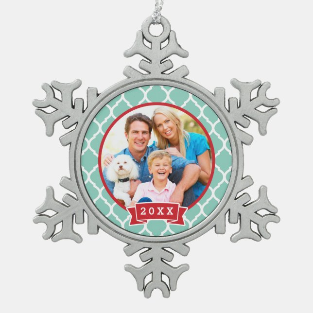 Personalisiertes Foto Keepake Ornament (Vorderseite)