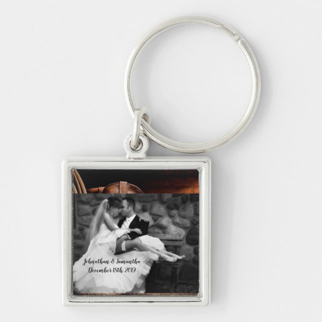Personalisiertes Foto Key Chain Cowboy Boots Barn  Schlüsselanhänger (Vorne)