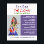 Personalisiertes Foto, Kinderunterhalter, Clown Flyer<br><div class="desc">Personalisierte Fotografie,  Kinderunterhaltungselektronik,  Clown-Werbe-Flyer vom Business Card Store.</div>