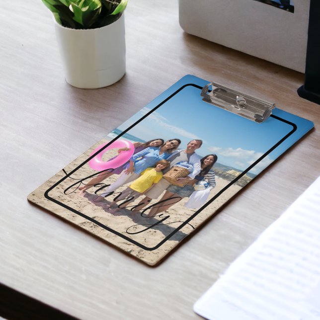 Personalisiertes Foto Klemmbrett (Family Photo Personalized Custom Clipboards from Ricaso. Add a photo to front and back)