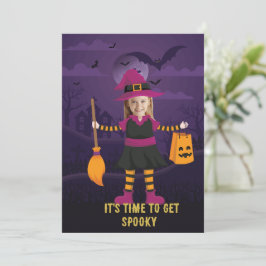 Personalisiertes Foto Kostüm Party Halloween Kinde Einladung