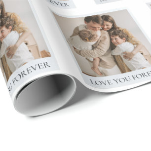 Personalisiertes Foto – Liebe dich für immer Geschenkpapier