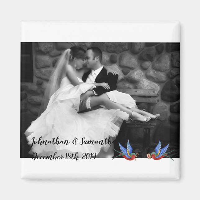 Personalisiertes Foto Magnet Traditioneller Vogel  (Vorne)