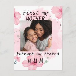 Personalisiertes Foto Mama zitieren rosa Mütter Ta Postkarte