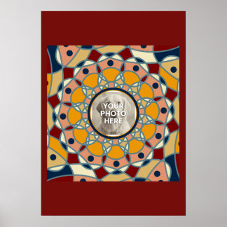 Personalisiertes Foto-Mandala-Design-Babyshirt Poster