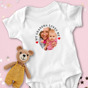 Personalisiertes Foto: Meine Oma liebt mich Enkelk Baby Strampler