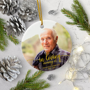 Personalisiertes Foto-Memorial in liebevoller Erin Keramik Ornament