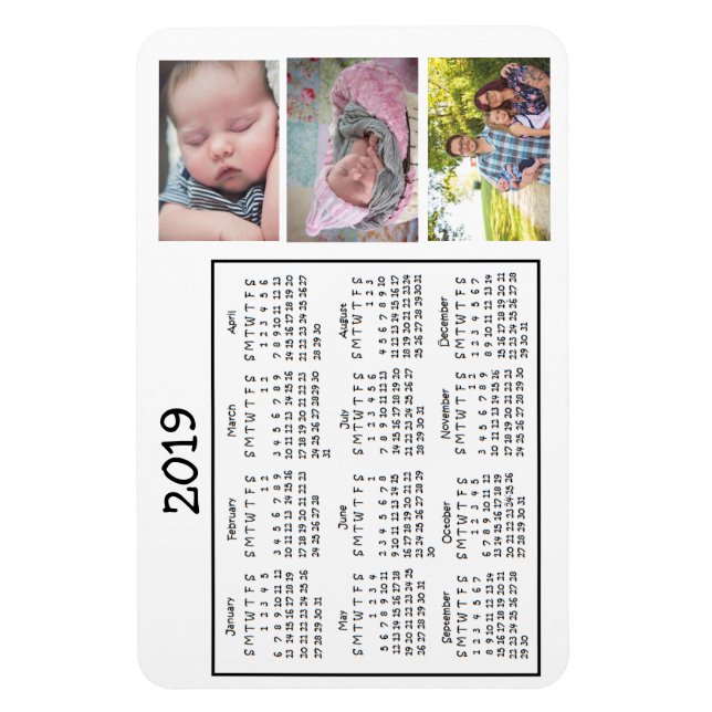 Personalisiertes Foto Mini Magnet Kalender 2018 (Vertikal)