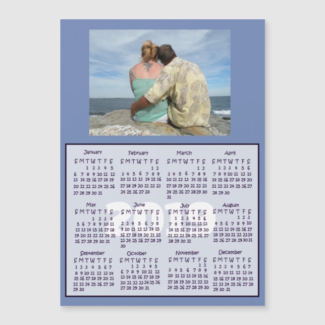 personalisiertes Foto Mini Magnet Kalender 2019 (Vorderseite)