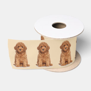 Personalisiertes Foto mit beigem Sand Satinband