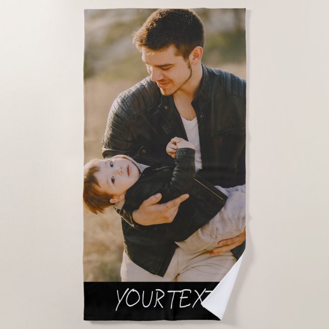 Personalisiertes Foto mit benutzerdefiniertem Bild Strandtuch (Vorderseite)