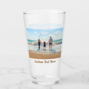Personalisiertes Foto mit benutzerdefiniertem Text Glas