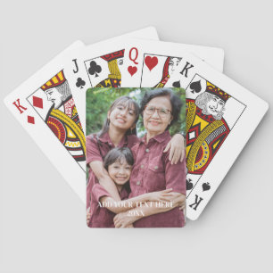 personalisiertes Foto mit benutzerdefiniertem Text Spielkarten