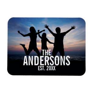 Personalisiertes Foto mit Familienname Magnet