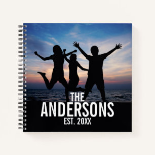 Personalisiertes Foto mit Familienname Notizbuch