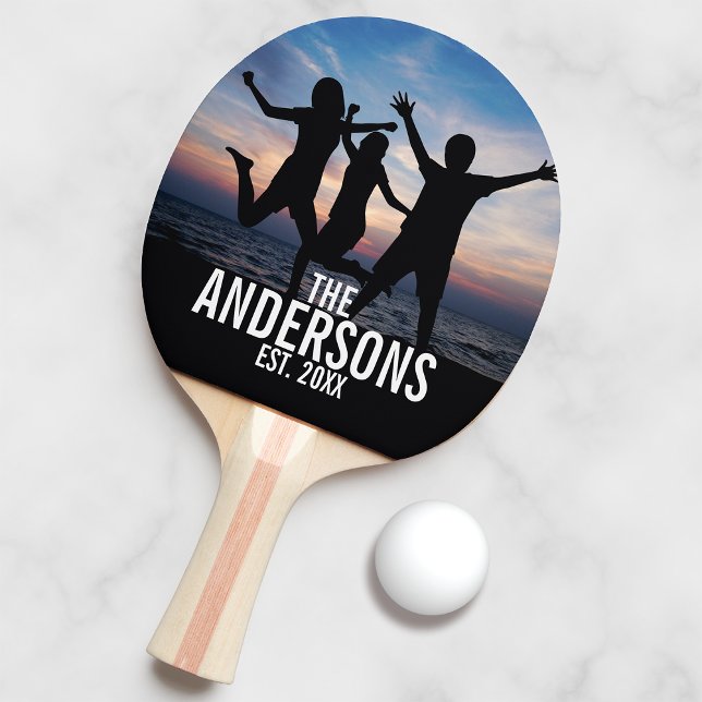 Personalisiertes Foto mit Familienname Tischtennis Schläger (Von Creator hochgeladen)