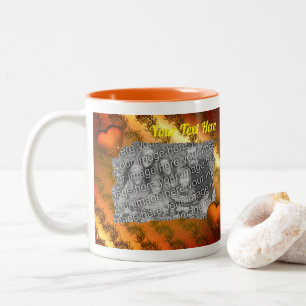 Personalisiertes Foto mit Goldröhren Zweifarbige Tasse