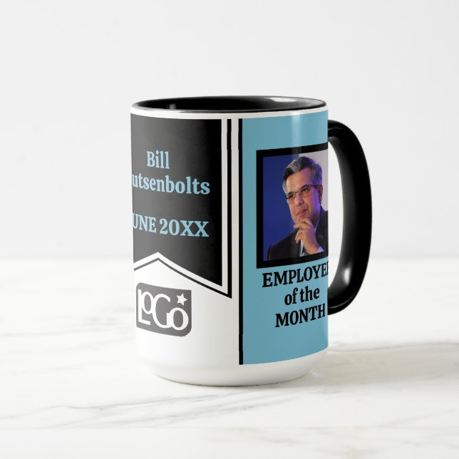 Personalisiertes Foto Mitarbeiter der monatlichen  Tasse (VorderseiteRechts)