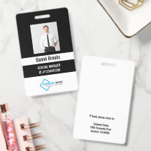 Personalisiertes Foto-Mitarbeiter-Logo-Abzeichen
