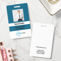 Personalisiertes Foto-Mitarbeiter-Logo-Abzeichen
