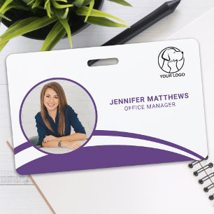 Personalisiertes Foto Mitarbeiter Logo Name Untern Ausweis