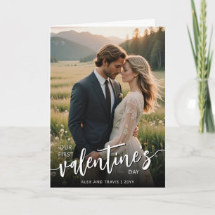 Personalisiertes Foto Modernes Erstes Valentinstag Karte