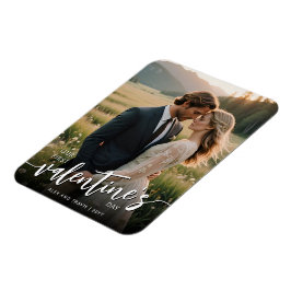 Personalisiertes Foto Modernes Erstes Valentinstag Magnet