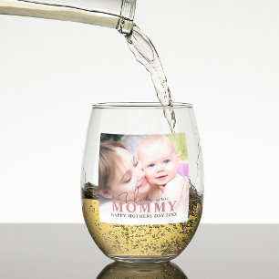 Personalisiertes Foto Mommy Weinglas Ohne Stiel