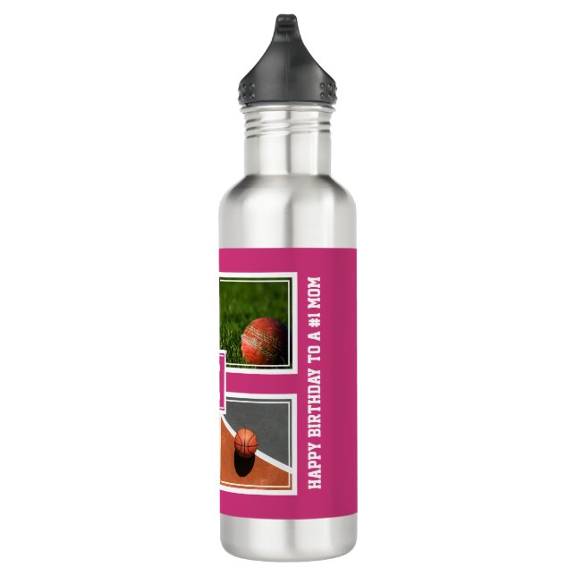 Personalisiertes Foto Monogramm SPORTSPORTS FARN M Edelstahlflasche (Rechts)