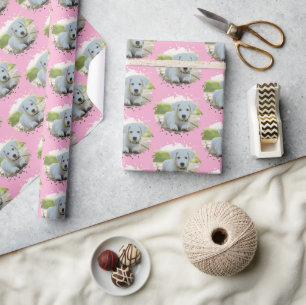 Personalisiertes Foto-Muster Rosa für Liebhaber sü Geschenkpapier