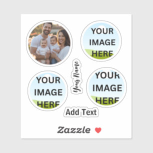 Personalisiertes Foto & Name Aufkleber